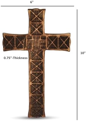 Mahasu Cross Mango Wood Wall Hanging Crucifix Catholic Decor