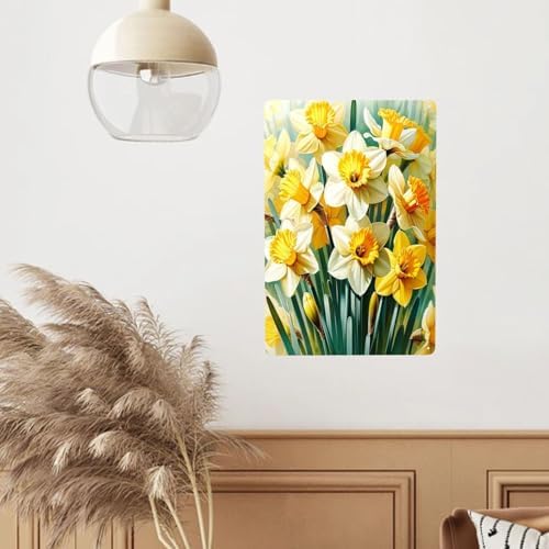 Beautiful Flowers Daffodil Metal Wall Art Sign Decor