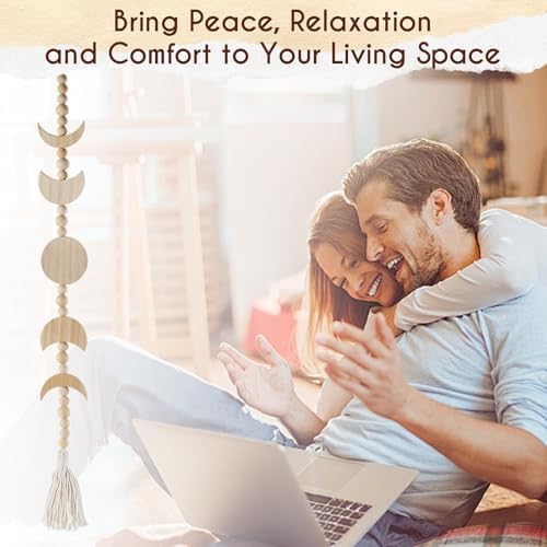 Moon Phase Wall Hanging Decor Beige