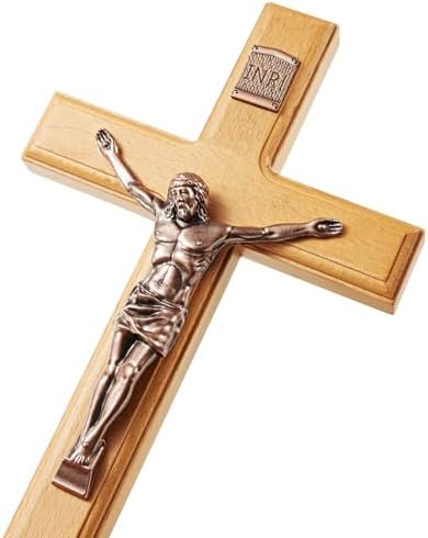 ACHIBANG 12 Inch Wooden Wall Cross for Home