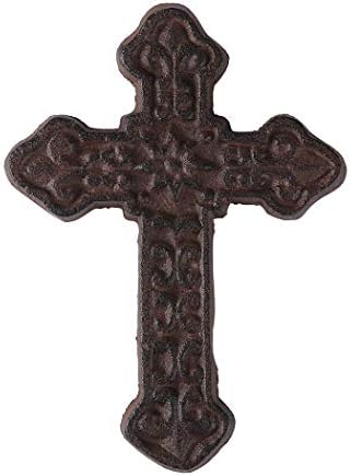 BRASSTAR Cast Iron Wall Cross Rustic Decor