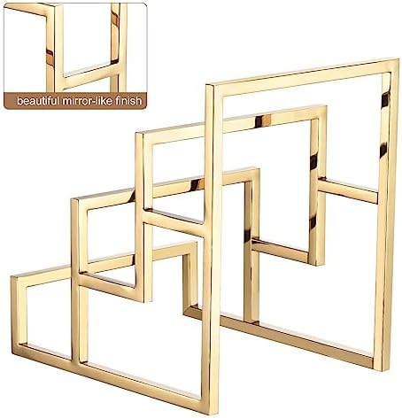 Uxcell Clutch Purse Display Stand 3 Layer Gold