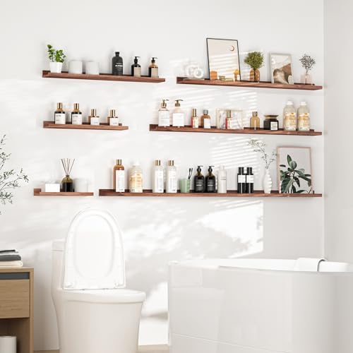 Heimlove Floating Shelf Set of 2 48 Inch WallMounted Picture Ledge