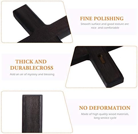 BESPORTBLE Wooden Cross Wall Decor Holy Jesus Decoration