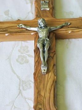 Odeh Wood Wall Cross Crucifix Olive Wood 10 Inches
