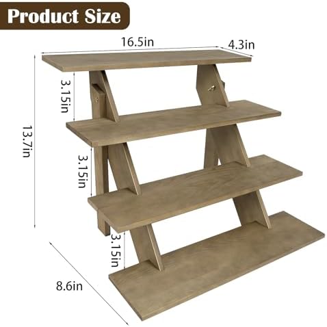 ZYP 4 Tier Wood Cupcake Display Stand
