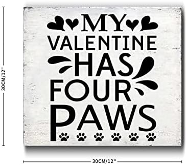 Wodevor 12x12in Wooden Plaque for Valentines Day