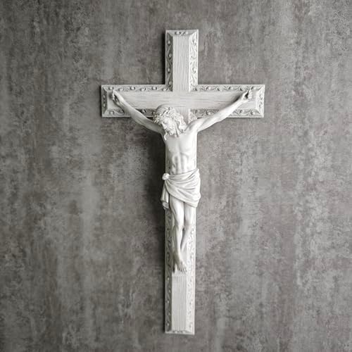 BC Catholic Crucifix Wall Cross 12 Inch Hand Painted