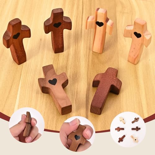 Xpokcai Handmade Wooden Cross My Heart Fidget Toy
