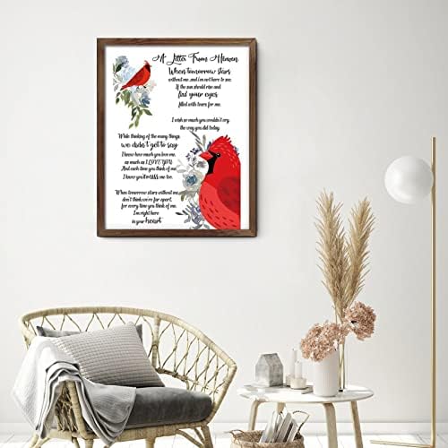 Sympathy Gift Sign with Cardinals Wooden Wall Plaque