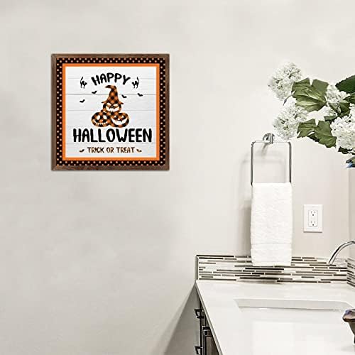 Happy Halloween Wood Framed Wall Decor Sign