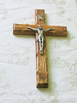 Odeh Wood Wall Cross Crucifix Olive Wood 10 Inches