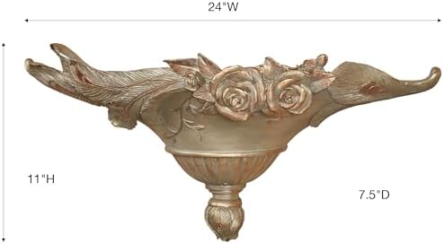 Touch of Class Beautiful Peacock Elegance Wall Shelf