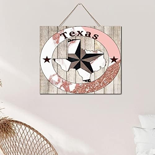 Autravelco Texas Lone Star Map Wall Art Sign