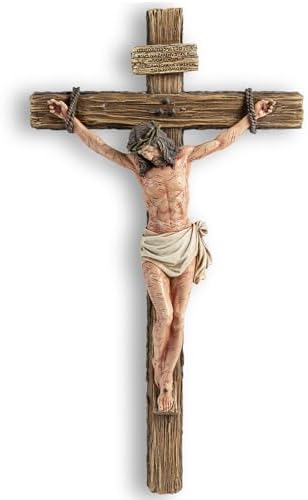 DevotedWalls 14 Inch Catholic Crucifix for Wall