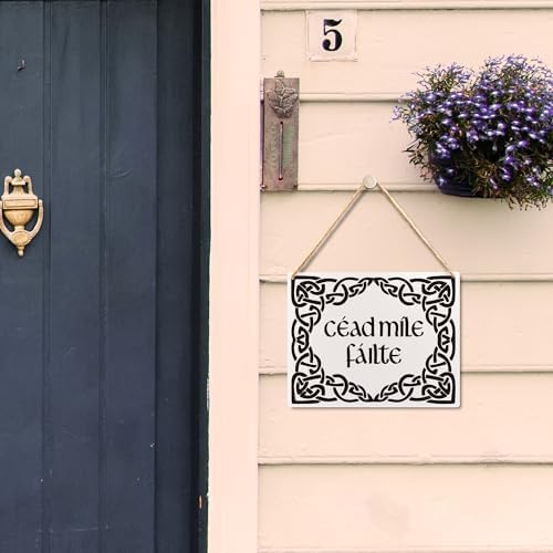 Lacosu Wall Pediment Welcome Sign Cead Mile Failte