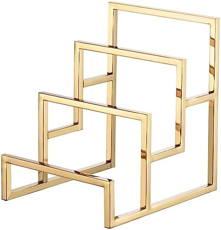 Uxcell Clutch Purse Display Stand 3 Layer Gold