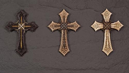 Eagrafts Rustic Layered Resin Wall Cross White