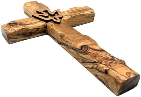 Zuluf 78 Inch Olive Wood Dove Cross Wall Decor