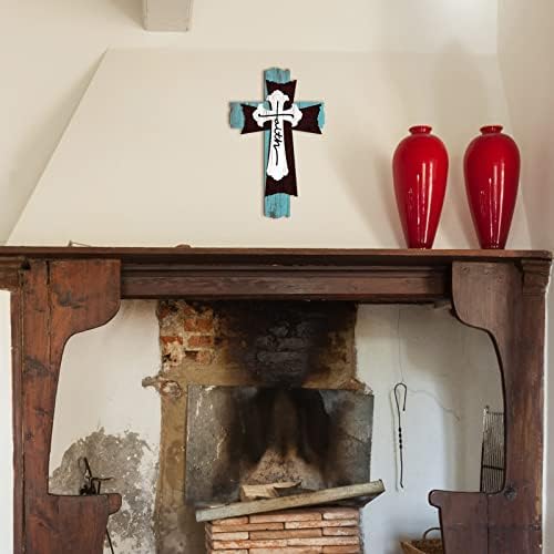 Yookeer 3 Layer Wooden Wall Cross Decor
