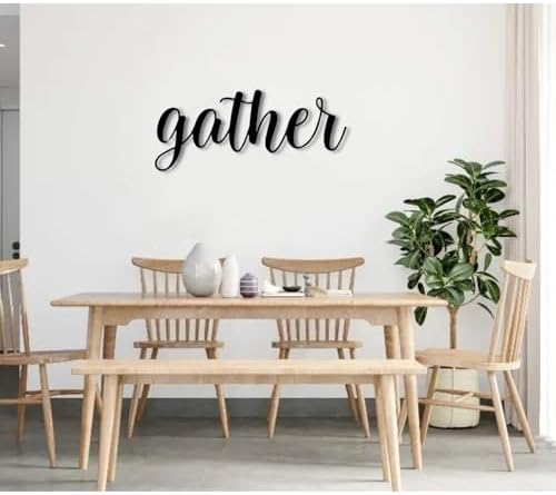 Bisamu Metal Gather Sign Art 355X16 Wall Decor