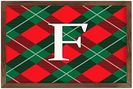 Wadcall Retro Wooden Wall Sign Initial Letter F 8x12 Inch
