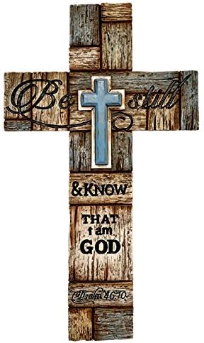 Top Brass Inspirational Layered Wall Cross - Psalm 4610