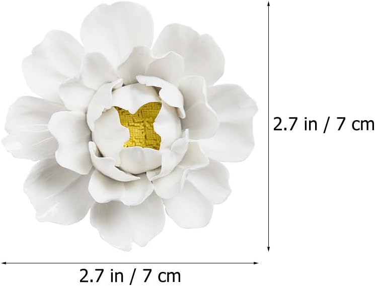 Beavorty 3D Ceramic Flower Wall Art Decor