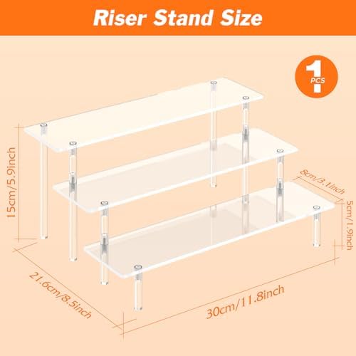 3 Tier Acrylic Display Risers for Home Dcor
