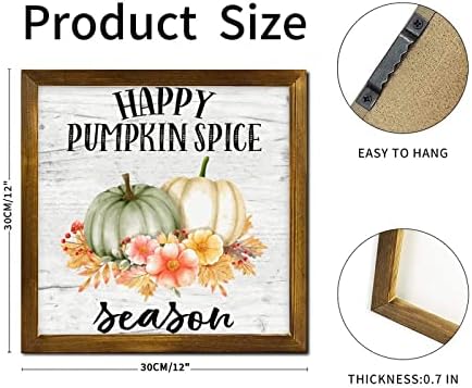 Happy Pumpkin Spice Season Framed Wooden Sign 12x12