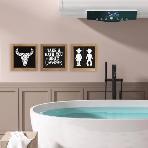 Flangairy Western Cow Skull Decor Wall Art Signs