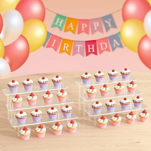 3 Tier Acrylic Display Risers for Home Dcor
