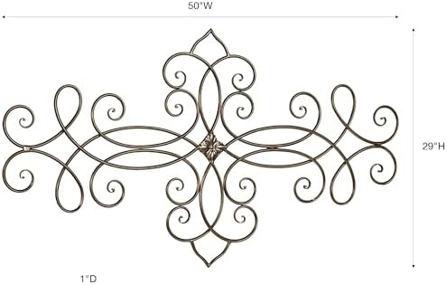 Touch of Class Scrolling Alberta Wall Grille - Bronze - Large Decor