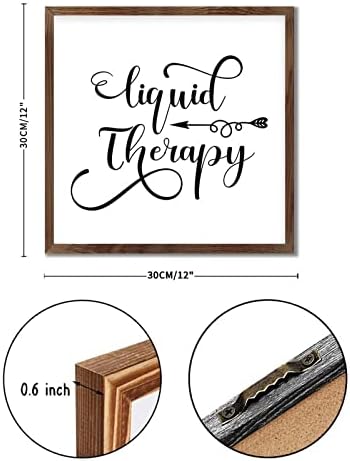 Liquid Therapy Framed Wood Sign 12x12