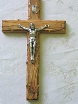 Odeh Wood Wall Cross Crucifix Olive Wood 10 Inches