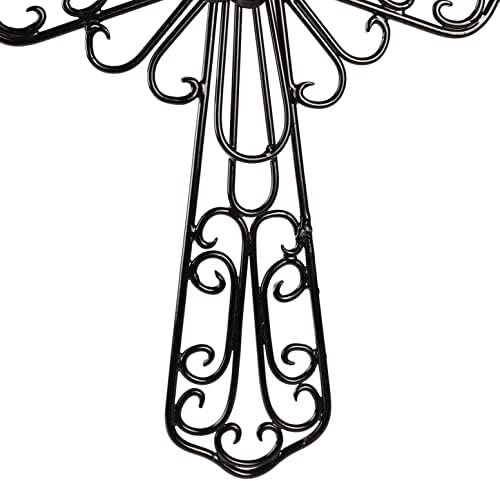 RELY Black Wall Cross 14x10 Inch Metal Decor 1
