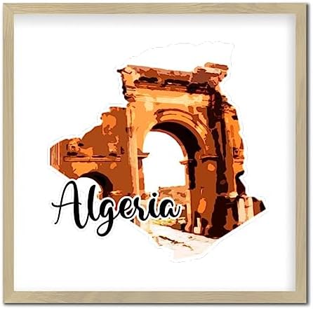 Personalized Wood Framed Sign for Algerian Wall Art