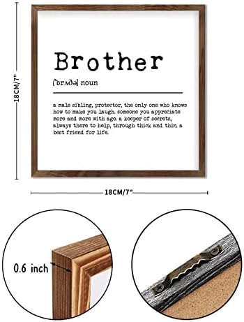 Brother Word Definition Meaning Wood Framed Wall Art