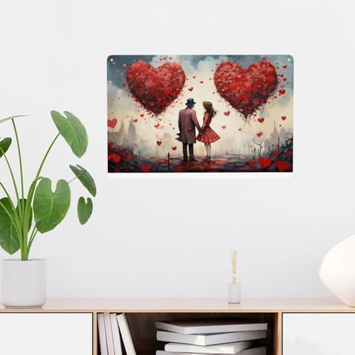 Urban Love Oasis Floating Hearts Tin Sign