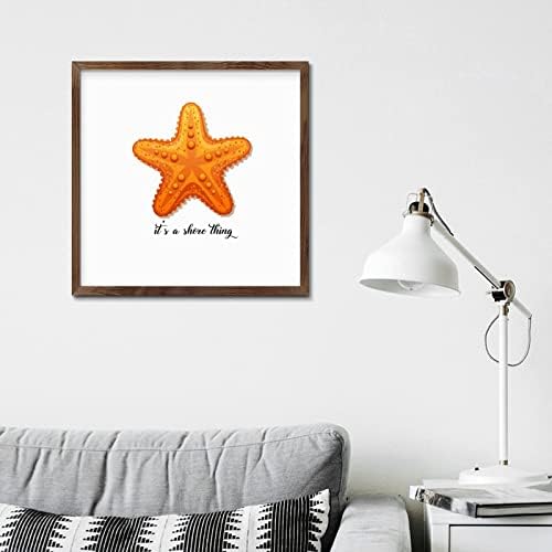Its A Shore Thing Starfish Wooden Wall Sign 12x12in 1