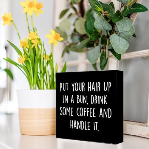 Wuzyou Inspirational Wooden Block Sign 5x5x1 Inch