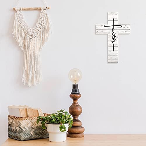 Jetec Faith Cross Wall Art Wooden Christian Decor