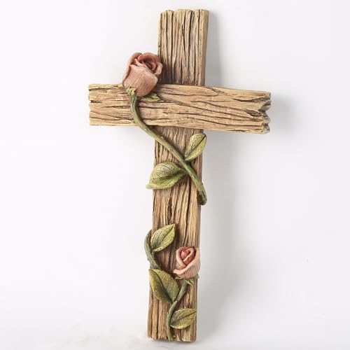 BC Home Decor 825 H Rose Cross Wall Decor