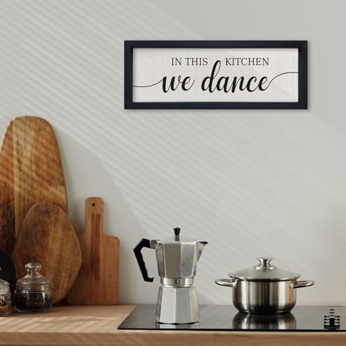 In This Kitchen We Dance Wall Sign 16x6