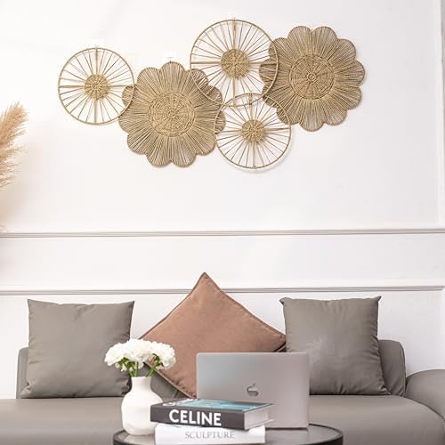 PEMAR Set of 5 Seagrass Wall Decor Baskets