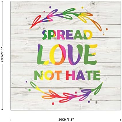 Pride Parade Wood Signs 6x6 Rainbow Wall Art