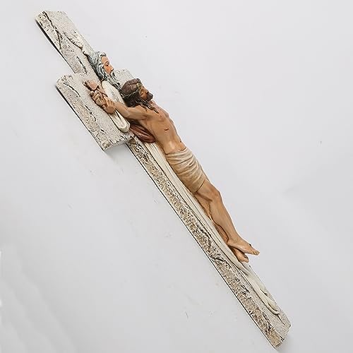 BC Catholic Holy Trinity Crucifix Wall Cross 95 High Inspiring Religious Sculpture