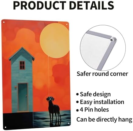 Solar Serenity Modern Dog and Cat Wall Art Sign