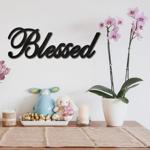 Blessed Wooden Sign Wall Decor Unfinished Letter Cutout