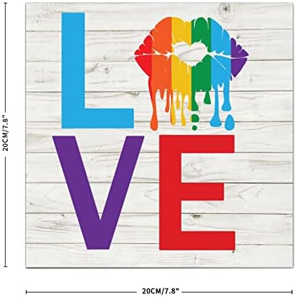 Pride Parade Love Wood Signs 6x6 Wall Art